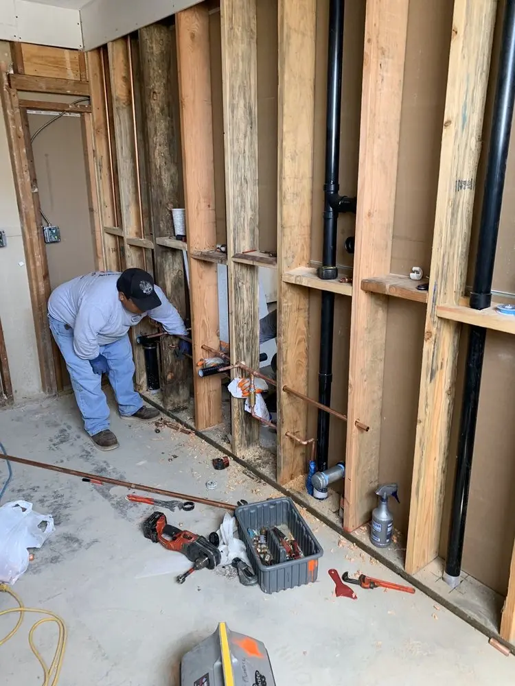 Commercial rough-in plumbing for Gas Line Repair in Staunton